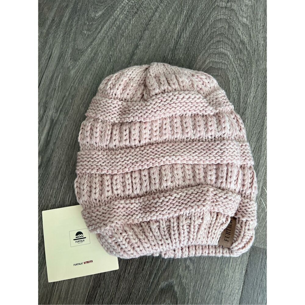 FURTALK Women Pink Winter Slouchy Beanies Hat One Size